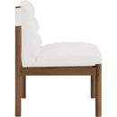  Meridian Eloura Cream Linen Textured Fabric Upholstered Dining Chair IMAGE 3