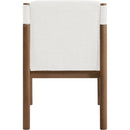  Meridian Eloura Cream Linen Textured Fabric Upholstered Dining Chair IMAGE 4
