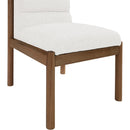  Meridian Eloura Cream Linen Textured Fabric Upholstered Dining Chair IMAGE 6
