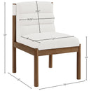  Meridian Eloura Cream Linen Textured Fabric Upholstered Dining Chair IMAGE 7
