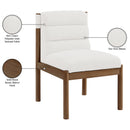  Meridian Eloura Cream Linen Textured Fabric Upholstered Dining Chair IMAGE 8
