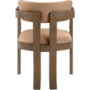  Meridian Lavrin Cognac Vegan Leather Upholstered Dining Arm Chair IMAGE 5