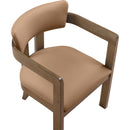  Meridian Lavrin Cognac Vegan Leather Upholstered Dining Arm Chair IMAGE 7