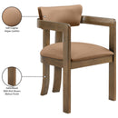  Meridian Lavrin Cognac Vegan Leather Upholstered Dining Arm Chair IMAGE 9