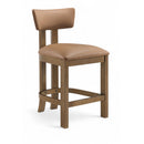  Meridian Lavrin Cognac Vegan Leather Upholstered Counter Stool IMAGE 1