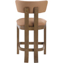  Meridian Lavrin Cognac Vegan Leather Upholstered Counter Stool IMAGE 5