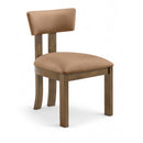  Meridian Lavrin Cognac Vegan Leather Upholstered Dining Side Chair IMAGE 1