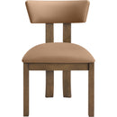  Meridian Lavrin Cognac Vegan Leather Upholstered Dining Side Chair IMAGE 2