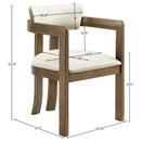  Meridian Lavrin Cream Vegan Leather Upholstered Dining Arm Chair IMAGE 8