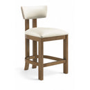  Meridian Lavrin Cream Vegan Leather Upholstered Counter Stool IMAGE 1