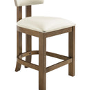  Meridian Lavrin Cream Vegan Leather Upholstered Counter Stool IMAGE 6