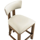  Meridian Lavrin Cream Vegan Leather Upholstered Counter Stool IMAGE 7
