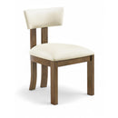  Meridian Lavrin Cream Vegan Leather Upholstered Dining Side Chair IMAGE 1