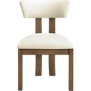  Meridian Lavrin Cream Vegan Leather Upholstered Dining Side Chair IMAGE 3