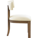  Meridian Lavrin Cream Vegan Leather Upholstered Dining Side Chair IMAGE 4