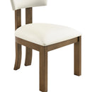  Meridian Lavrin Cream Vegan Leather Upholstered Dining Side Chair IMAGE 6
