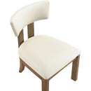  Meridian Lavrin Cream Vegan Leather Upholstered Dining Side Chair IMAGE 7