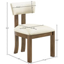  Meridian Lavrin Cream Vegan Leather Upholstered Dining Side Chair IMAGE 8