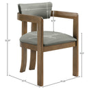  Meridian Lavrin Olive Vegan Leather Upholstered Dining Arm Chair IMAGE 8