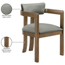  Meridian Lavrin Olive Vegan Leather Upholstered Dining Arm Chair IMAGE 9