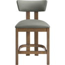  Meridian Lavrin Olive Vegan Leather Upholstered Counter Stool IMAGE 2