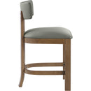  Meridian Lavrin Olive Vegan Leather Upholstered Counter Stool IMAGE 4