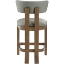  Meridian Lavrin Olive Vegan Leather Upholstered Counter Stool IMAGE 5