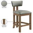  Meridian Lavrin Olive Vegan Leather Upholstered Counter Stool IMAGE 9