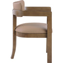  Meridian Lavrin Tan Vegan Leather Upholstered Dining Arm Chair IMAGE 4