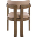  Meridian Lavrin Tan Vegan Leather Upholstered Dining Arm Chair IMAGE 5