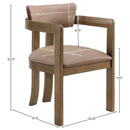  Meridian Lavrin Tan Vegan Leather Upholstered Dining Arm Chair IMAGE 8