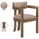  Meridian Lavrin Tan Vegan Leather Upholstered Dining Arm Chair IMAGE 9