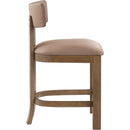  Meridian Lavrin Tan Vegan Leather Upholstered Counter Stool IMAGE 4