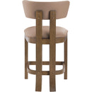  Meridian Lavrin Tan Vegan Leather Upholstered Counter Stool IMAGE 5