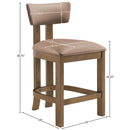  Meridian Lavrin Tan Vegan Leather Upholstered Counter Stool IMAGE 8