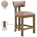  Meridian Lavrin Tan Vegan Leather Upholstered Counter Stool IMAGE 9