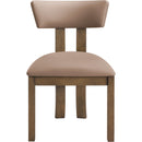  Meridian Lavrin Tan Vegan Leather Upholstered Dining Side Chair IMAGE 2