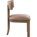  Meridian Lavrin Tan Vegan Leather Upholstered Dining Side Chair IMAGE 4