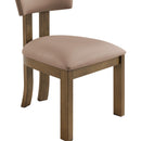  Meridian Lavrin Tan Vegan Leather Upholstered Dining Side Chair IMAGE 6