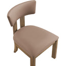  Meridian Lavrin Tan Vegan Leather Upholstered Dining Side Chair IMAGE 7