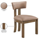 Meridian Lavrin Tan Vegan Leather Upholstered Dining Side Chair IMAGE 9