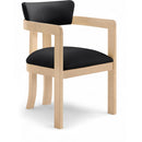  Meridian Lavrin Black Vegan Leather Upholstered Dining Arm Chair IMAGE 1