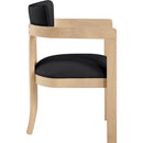  Meridian Lavrin Black Vegan Leather Upholstered Dining Arm Chair IMAGE 3