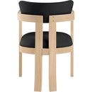  Meridian Lavrin Black Vegan Leather Upholstered Dining Arm Chair IMAGE 4