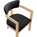 Meridian Lavrin Black Vegan Leather Upholstered Dining Arm Chair IMAGE 6