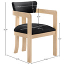  Meridian Lavrin Black Vegan Leather Upholstered Dining Arm Chair IMAGE 7