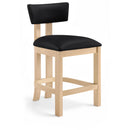  Meridian Lavrin Black Vegan Leather Upholstered Counter Stool IMAGE 1