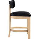  Meridian Lavrin Black Vegan Leather Upholstered Counter Stool IMAGE 3