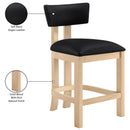  Meridian Lavrin Black Vegan Leather Upholstered Counter Stool IMAGE 8