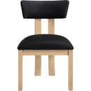  Meridian Lavrin Black Vegan Leather Upholstered Dining Side Chair IMAGE 2
